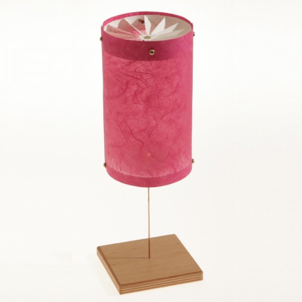 Lichtrotor pink mit Teelichtantrieb